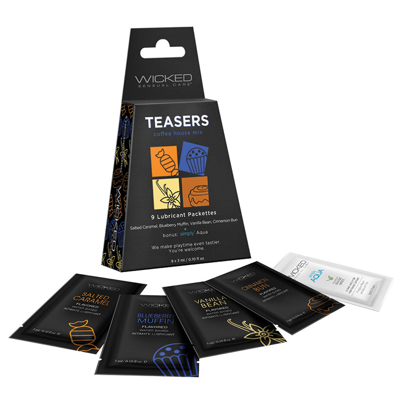 Wicked Teasers Coffee House Mix Flavored Lubricant Packets