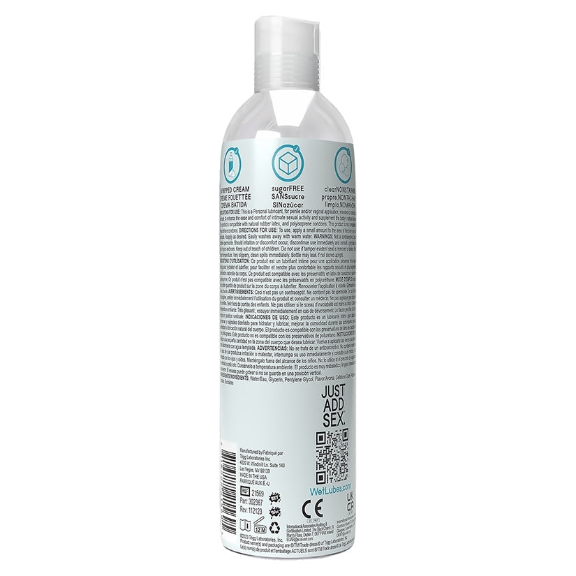 Wet Delicious Oral Play Whipped Cream Flavored Lubricant 4 oz