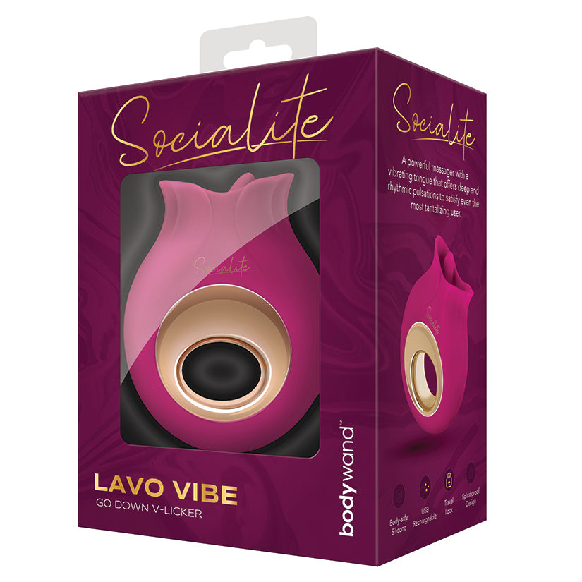 Bodywand Socialite Lavo Vibe Licking Vibrator with Grip Ring
