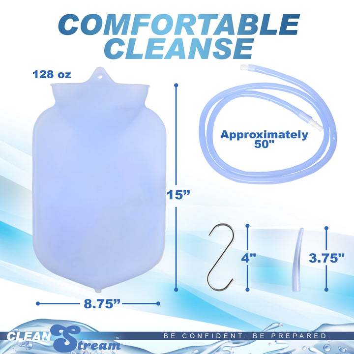 Silicone Open Flow Top Douche and Enema Bag