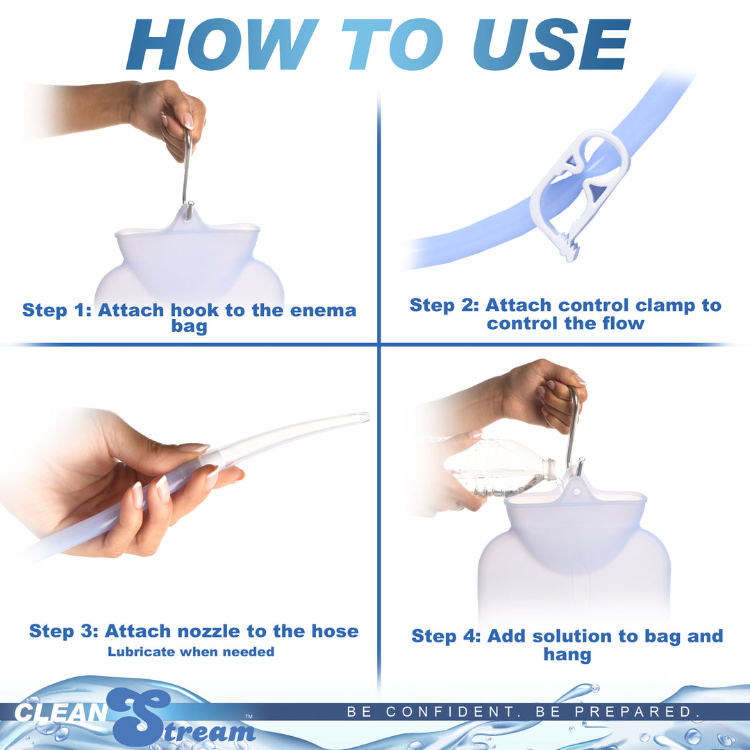 Silicone Open Flow Top Douche and Enema Bag