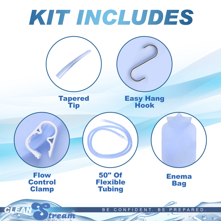 Silicone Open Flow Top Douche and Enema Bag