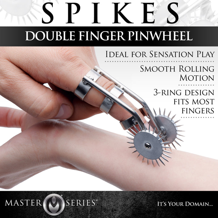 Spikes Double Finger Pinwheel - Wartenberg Pinwheel