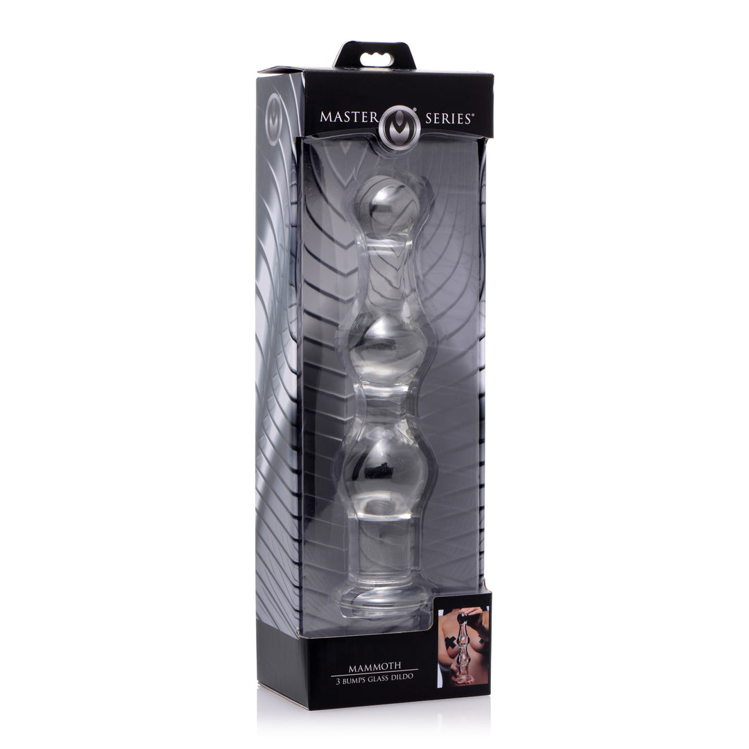 Mammoth 3 Bumps 10-Inch Huge Glass Dildo