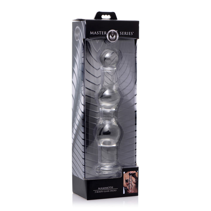 Mammoth 3 Bumps 10-Inch Huge Glass Dildo