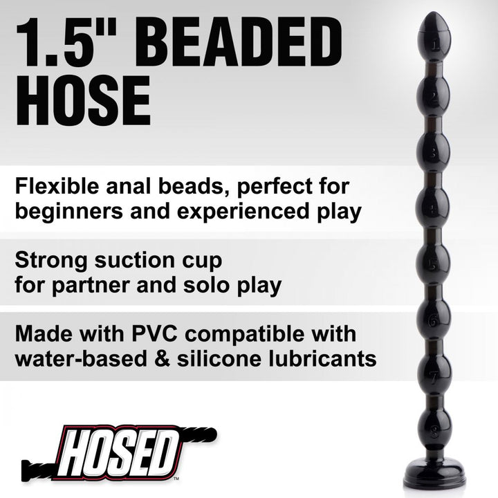 Hosed 19 Inch Beaded Anal Snake w/ 8 Progression Beads