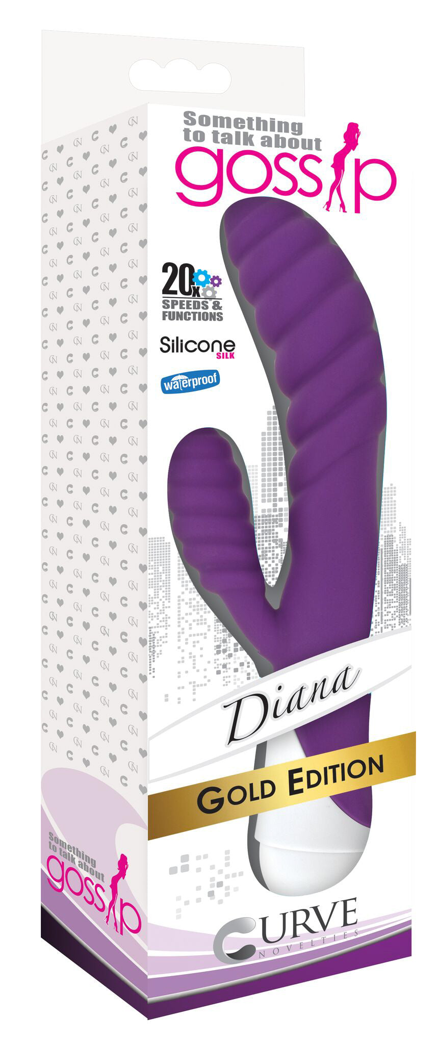 Diana 20X Rippled Silicone Rabbit Vibrator