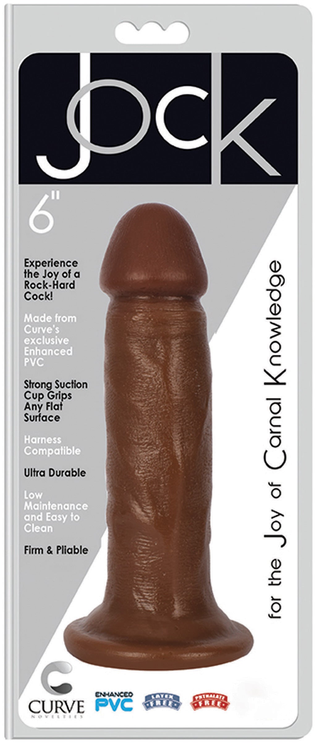 JOCK 6 Inch Realistic Dong Brown