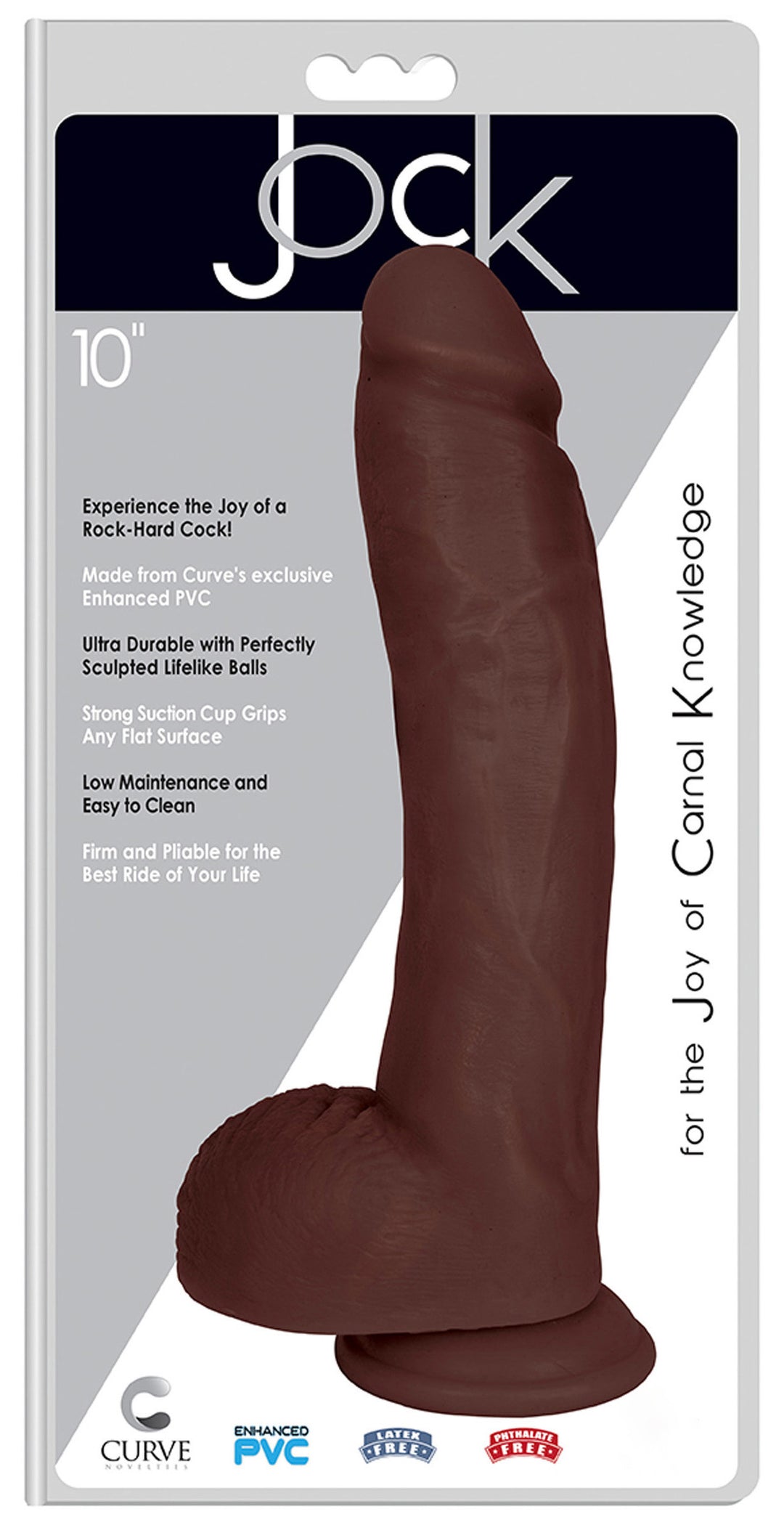 10 Inch Brown Jock Large Realistic Dildo - Huge Realistic Dildo - Extreme Dildo