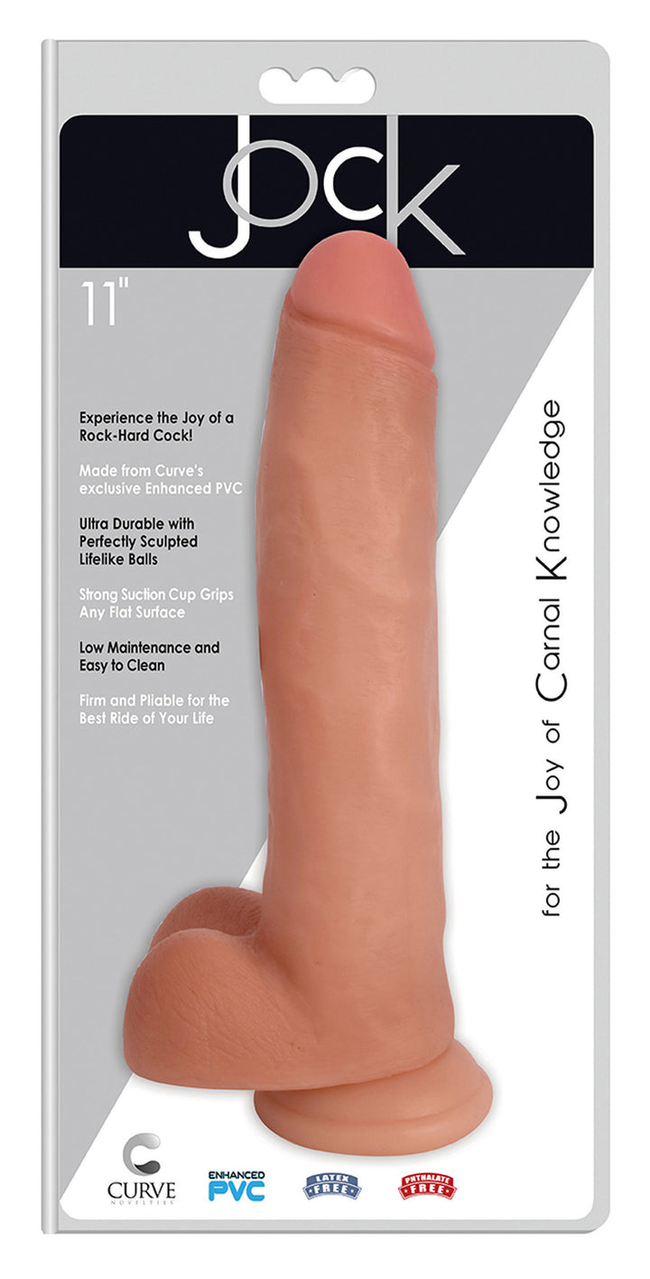 Flesh Jock 11 Inch Huge Realistic Dildo w/ Suction Cup & Balls