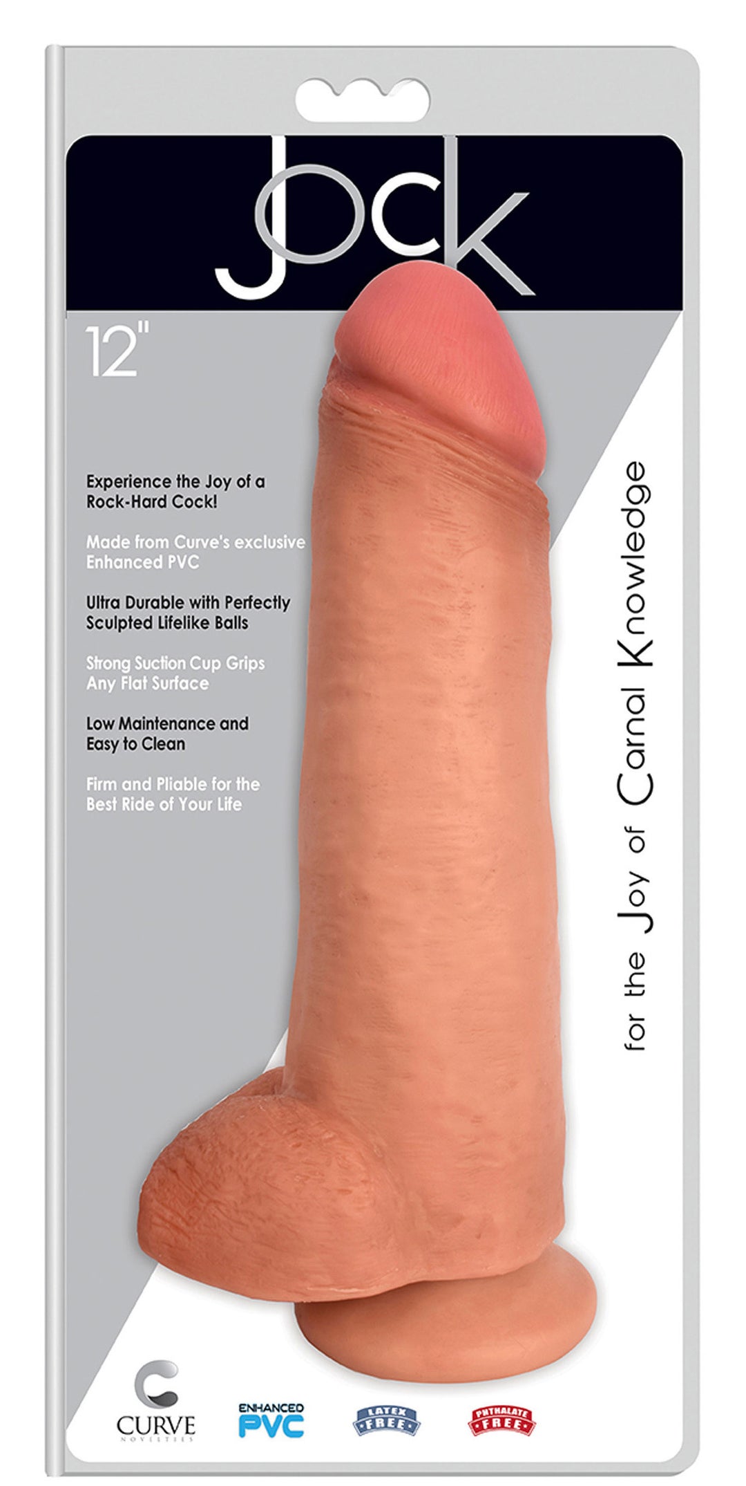 JOCK 12 Inch HUGE Realistic Dildo Suction Cup Base