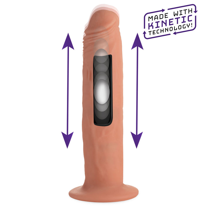 Kinetic Thumping 8.5 Inch Remote Control Large Realistic Dildo