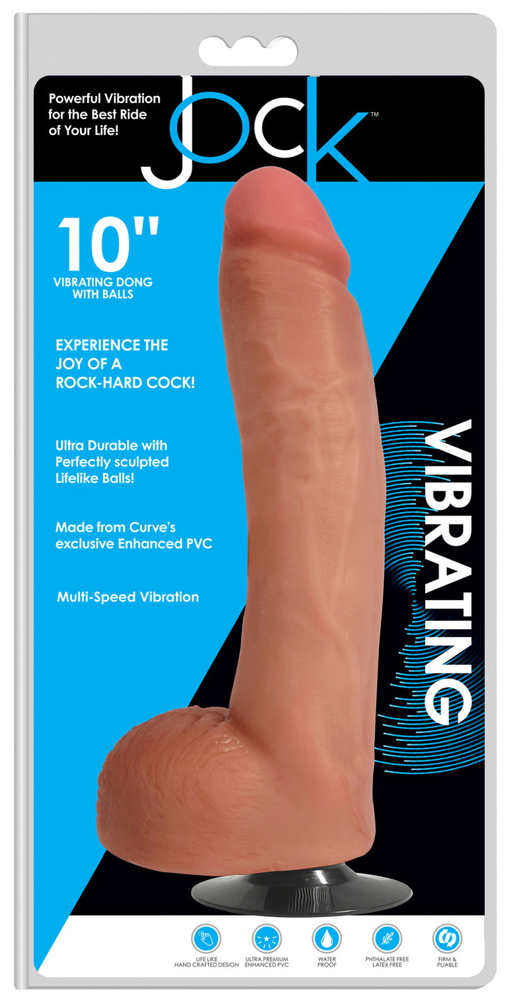 10 Inch Jock Dong Vibrating Dildo - Huge Vibrating Dildos - Large Realistic Dildo