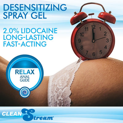 Lube Applicator CleanStream Relax Desensitizing Anal Lube with Injector Kit - 4 oz