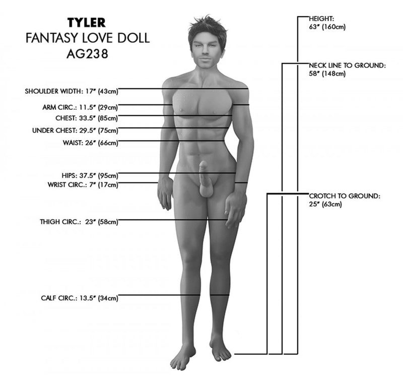 Tyler Premium Fantasy Sex Doll | Male Love Doll - Realistic Male Sex Doll