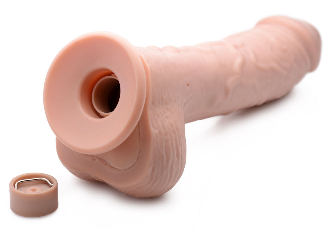 8.5 Inch Vibrating &amp; Squirting Realistic Dildo w/ Remote &amp; Suction Cup in Light 8.5 Inch