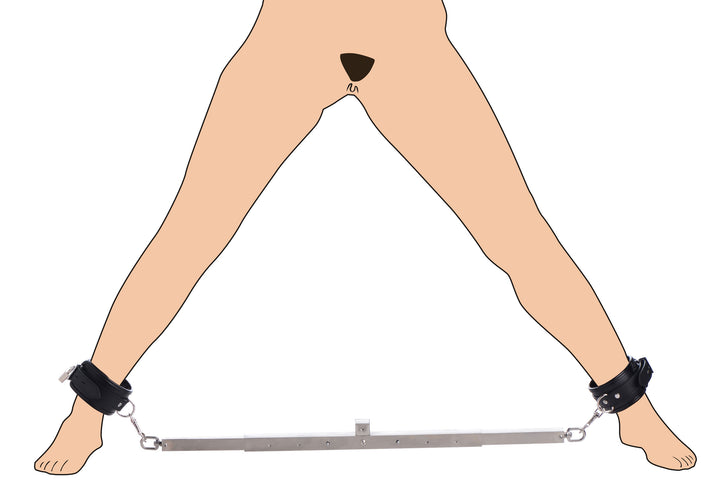 Squat Anal Impaler with Spreader Bar and Cuffs
