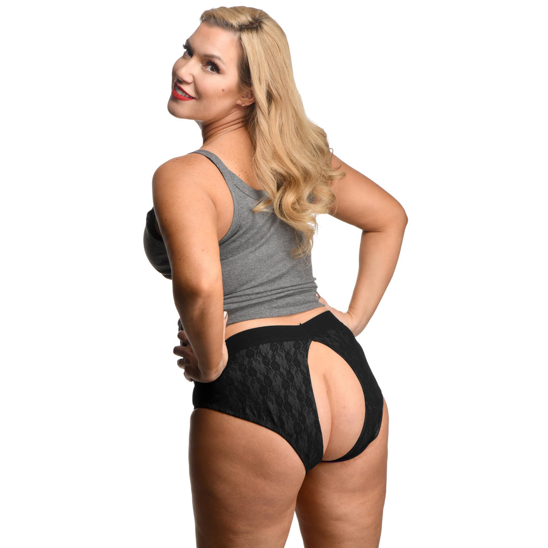 Lace Envy Crotchless Panty Harness, 3XL