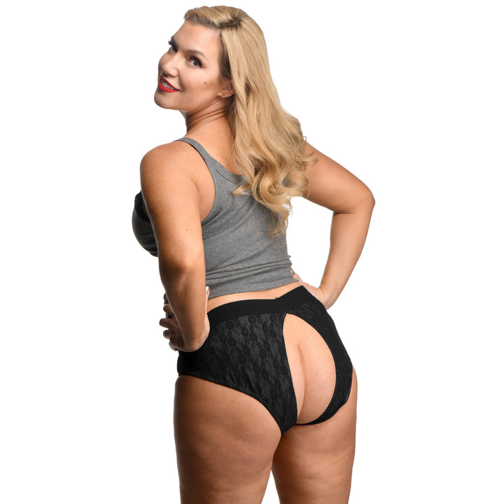 Lace Envy Crotchless Panty Harness, 3XL