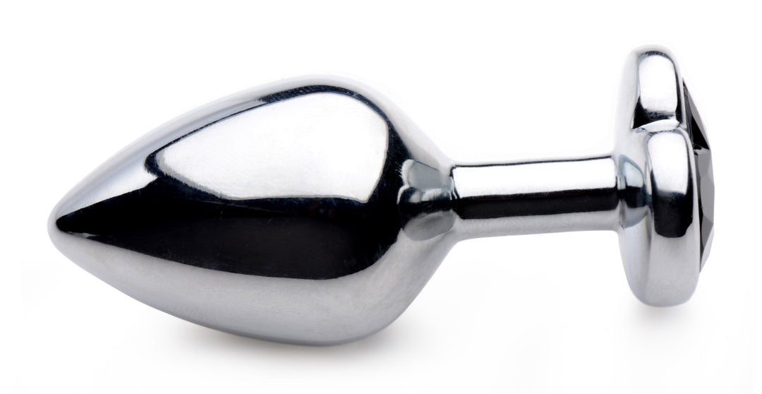 Heart Gem Anal Plug in Black Medium