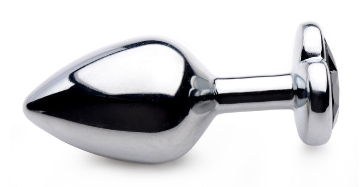 Heart Gem Anal Plug in Black Medium