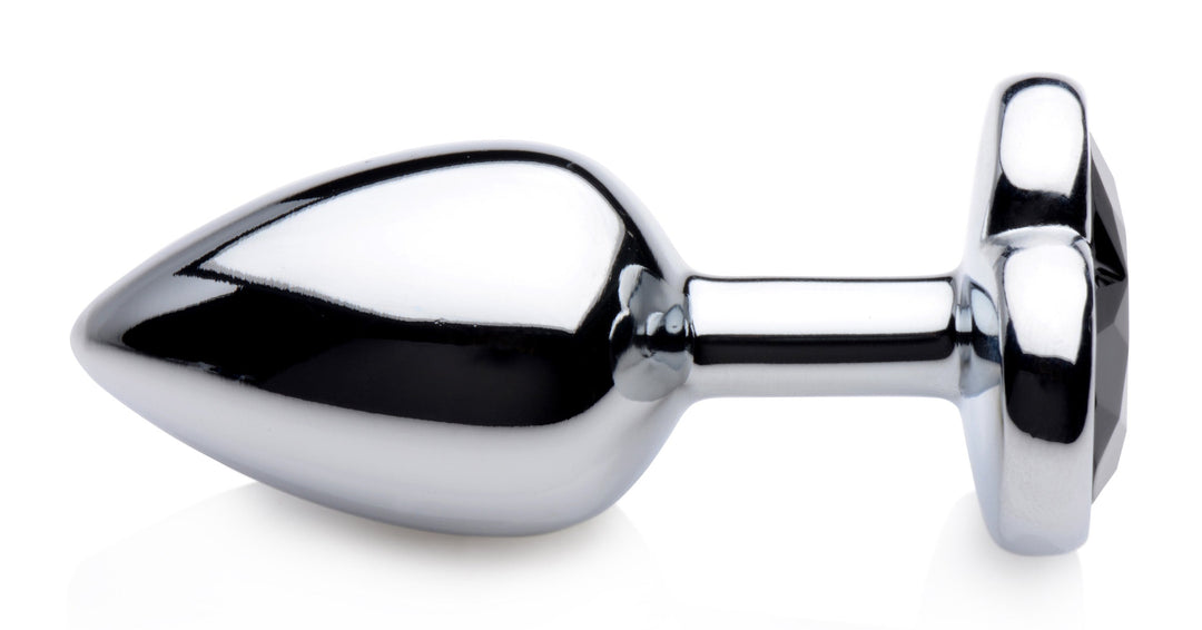 Heart Gem Anal Plug in Black Small