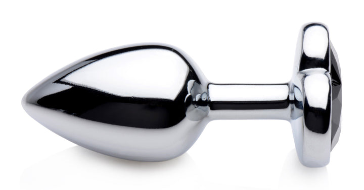 Heart Gem Anal Plug in Black Small