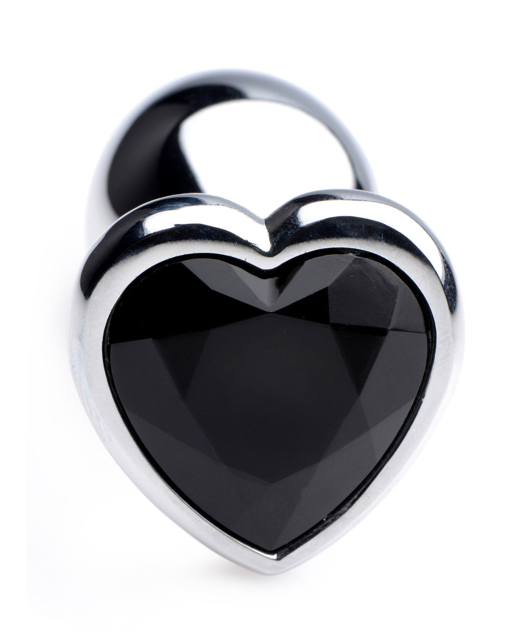 Heart Gem Anal Plug in Black Small