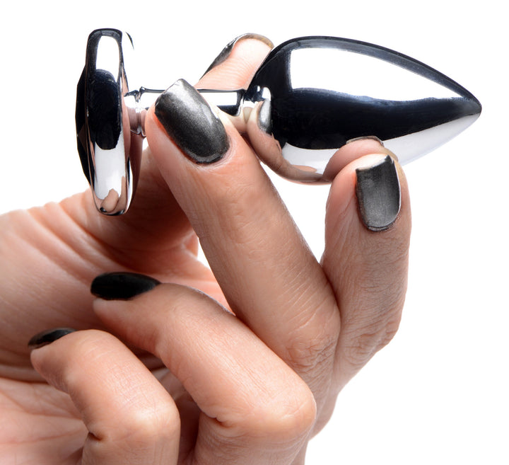 Heart Gem Anal Plug in Black Small