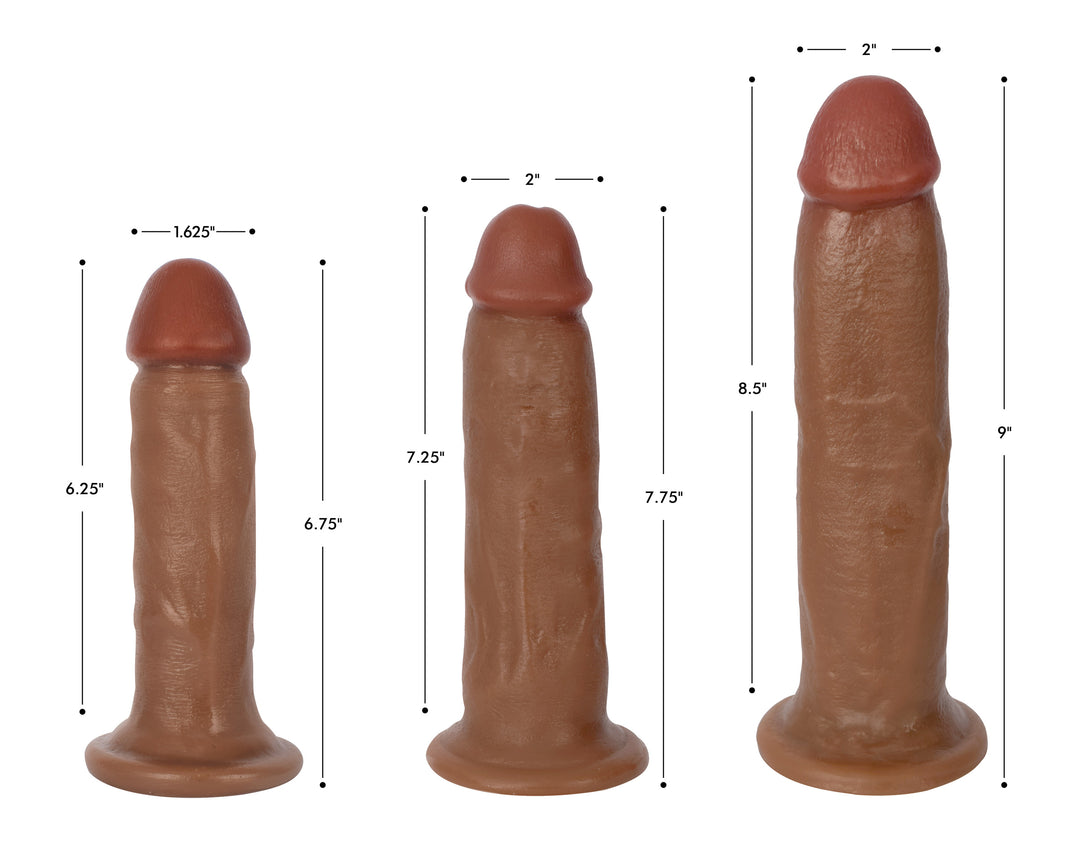 Jock Dark Bareskin Realistic Dildo - 9 Inch