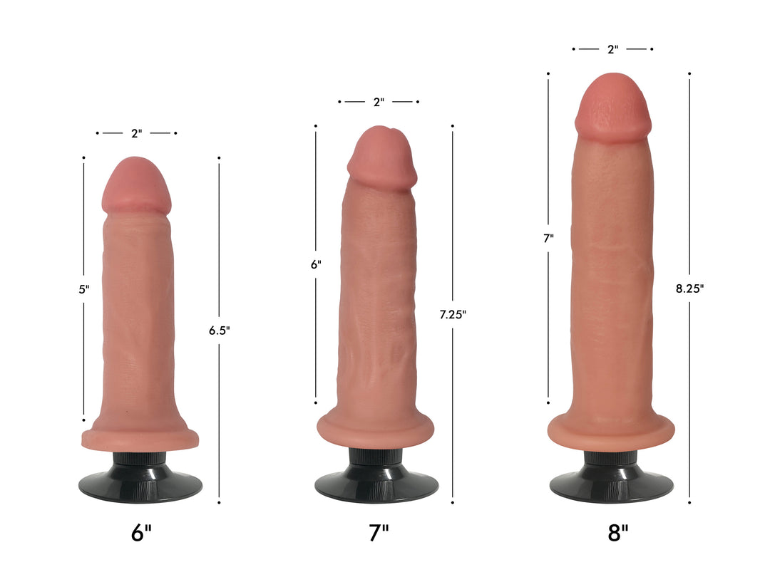 Jock Light Bareskin Vibrating Dildo - 7 Inch