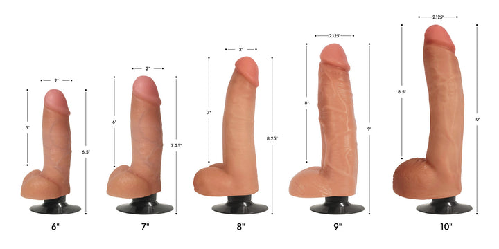 Jock Bareskin Vibrating Dildo with Balls in Light 6 Inch