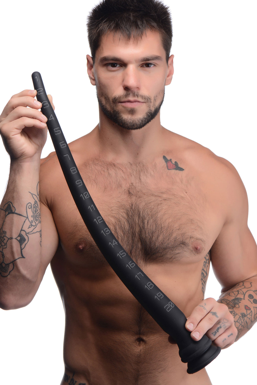 Black Silicone 22 Inch Tapered Anal Hose