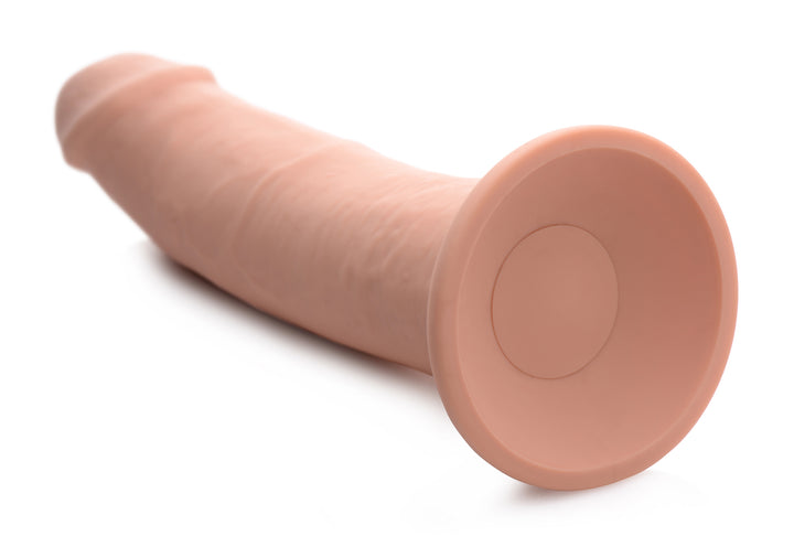 7X Inflatable and Vibrating 8.5 Inch Remote Control Silicone Dildo
