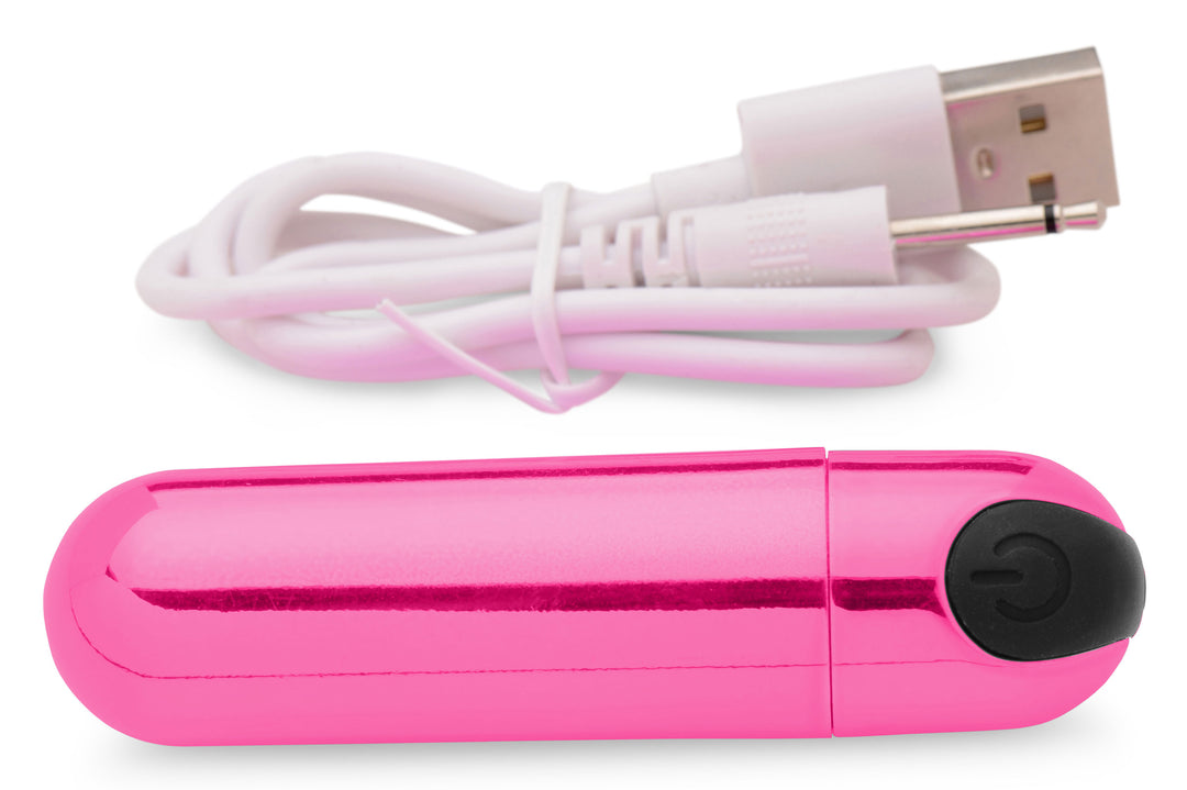 10X Rechargeable Pink Bullet Vibrator