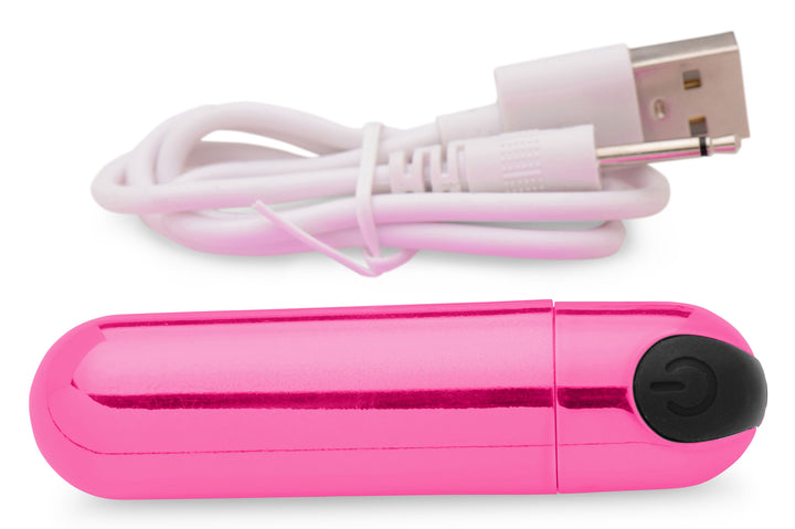 10X Rechargeable Pink Bullet Vibrator