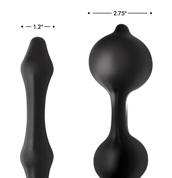 Devils Rattle Inflatable Silicone Anal Plug w/ Cock & Ball Ring