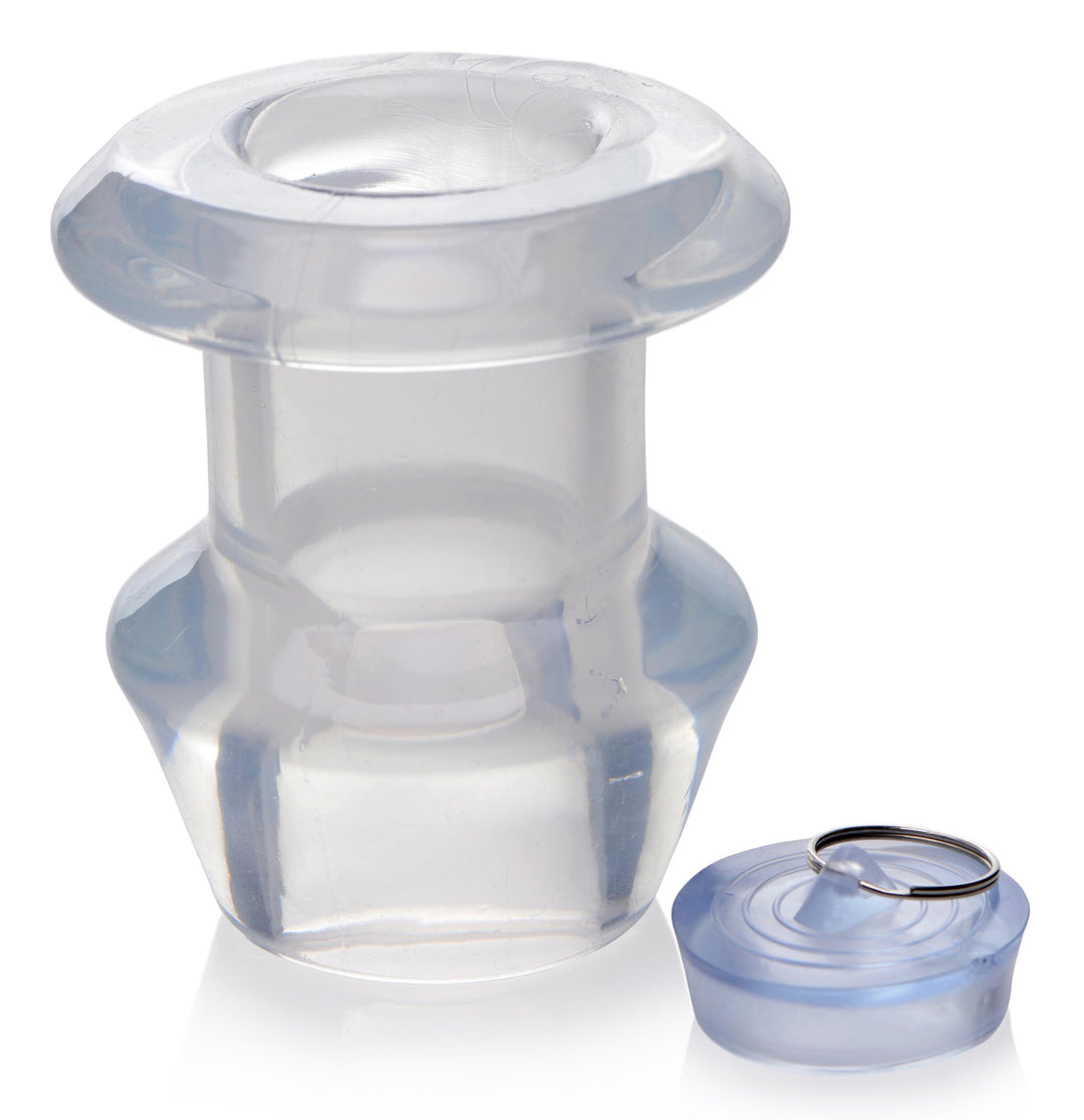 Ass Bung Clear Hollow Anal Dilator with Plug - XL