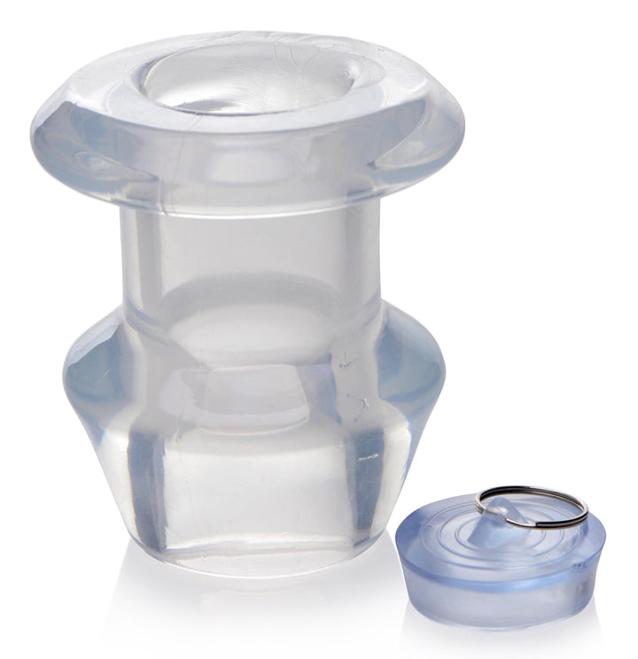 Ass Bung Clear Hollow Anal Dilator with Plug - XL