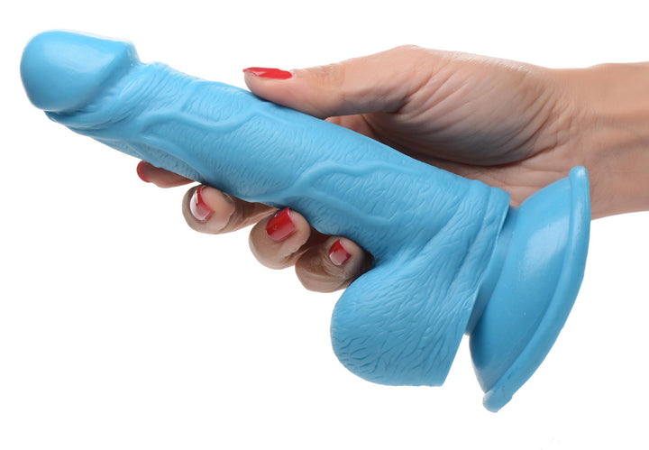 6.5 Inch Realistic Dildo with Balls - Blue
