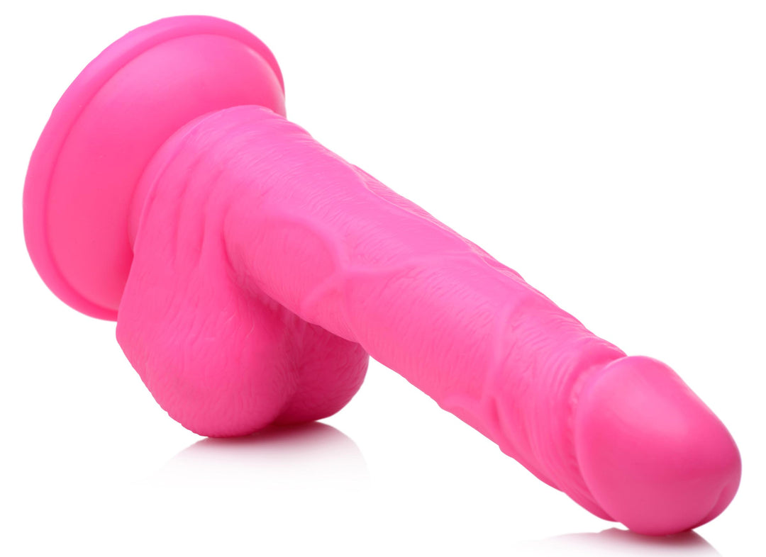 6.5 Inch Realistic Dildo with Balls - Pink