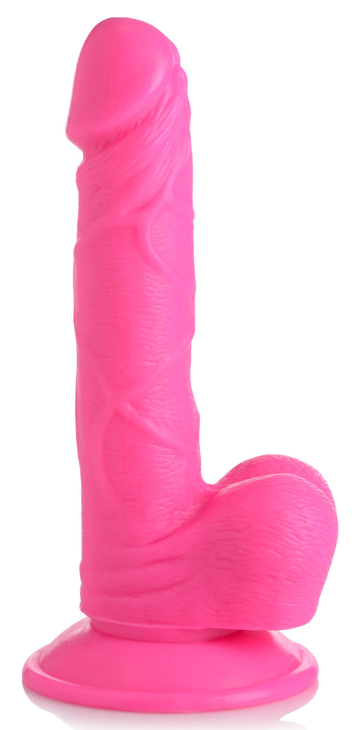 6.5 Inch Realistic Dildo with Balls - Pink