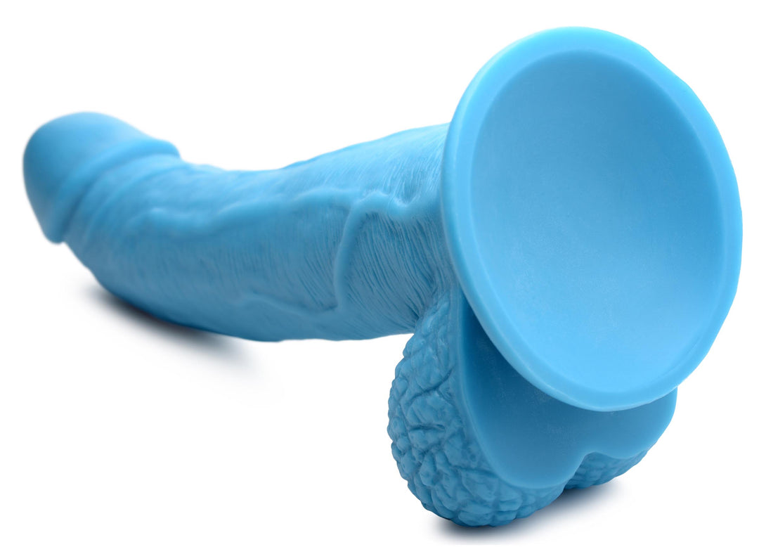 7.5 Inch Realistic Dildo with Balls - Blue