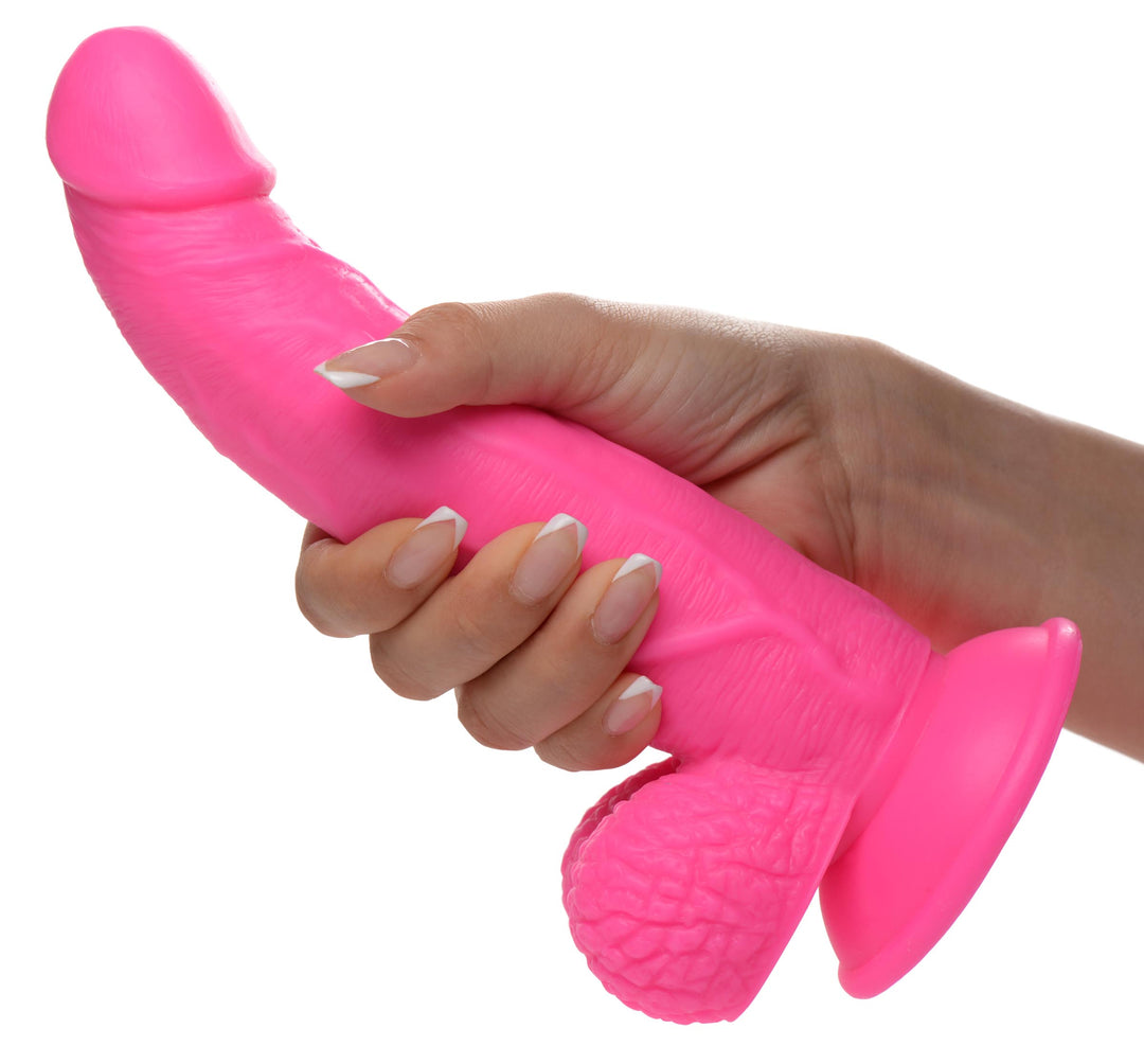 7.5 Inch Realistic G-Spot Dildo with Balls - Pink