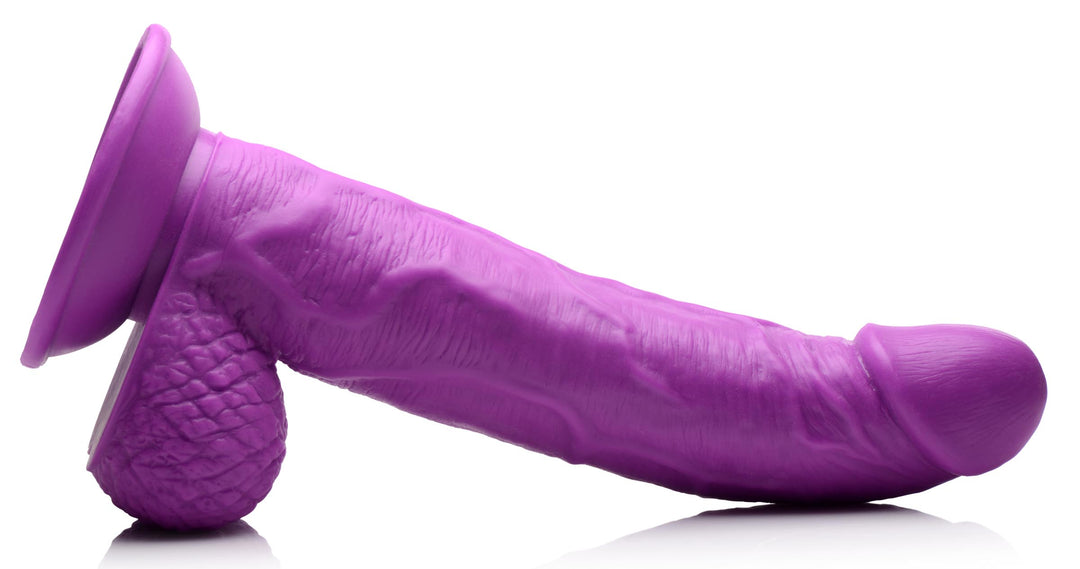 7.5 Inch Realistic Dildo with Balls - Purple