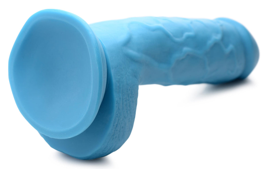 8.25 Inch Blue Realistic Dildo w/ Balls