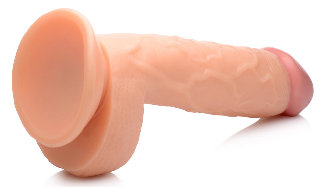 Light 8.25 Inch Realistic Dildo w/ Suction Cup & Balls