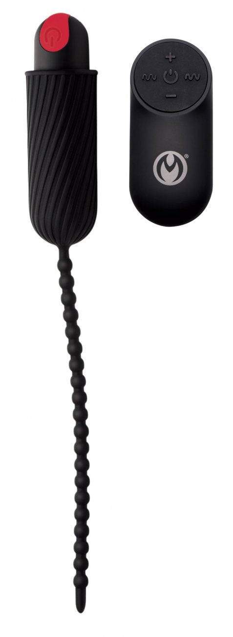 7X Dark Chain Rechargeable Silicone Urethral Sound w/ Remote