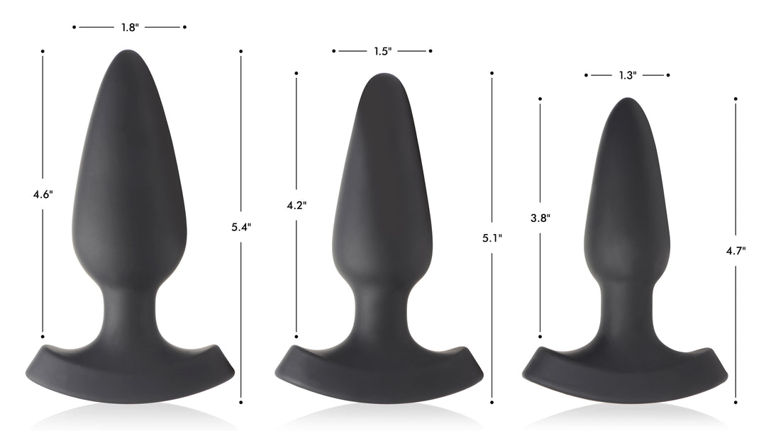 28X Laser Heart Silicone Anal Plug with Remote – Medium Booty Sparks
