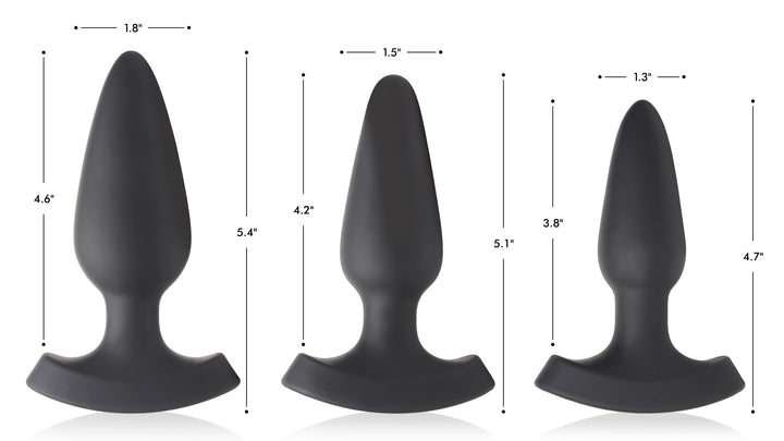 28X Laser Heart Silicone Anal Plug with Remote – Medium Booty Sparks